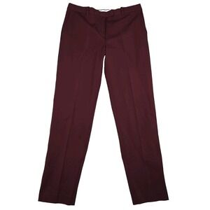 Brooks Brothers Dress Pants Women's Size 8 Red Wine Flat‎ Fronts Career